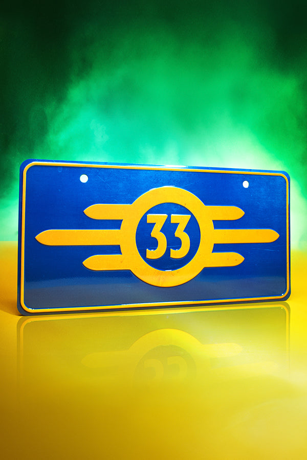 Fallout Series Vault 33 Metal License Plate – FINAL BOSS
