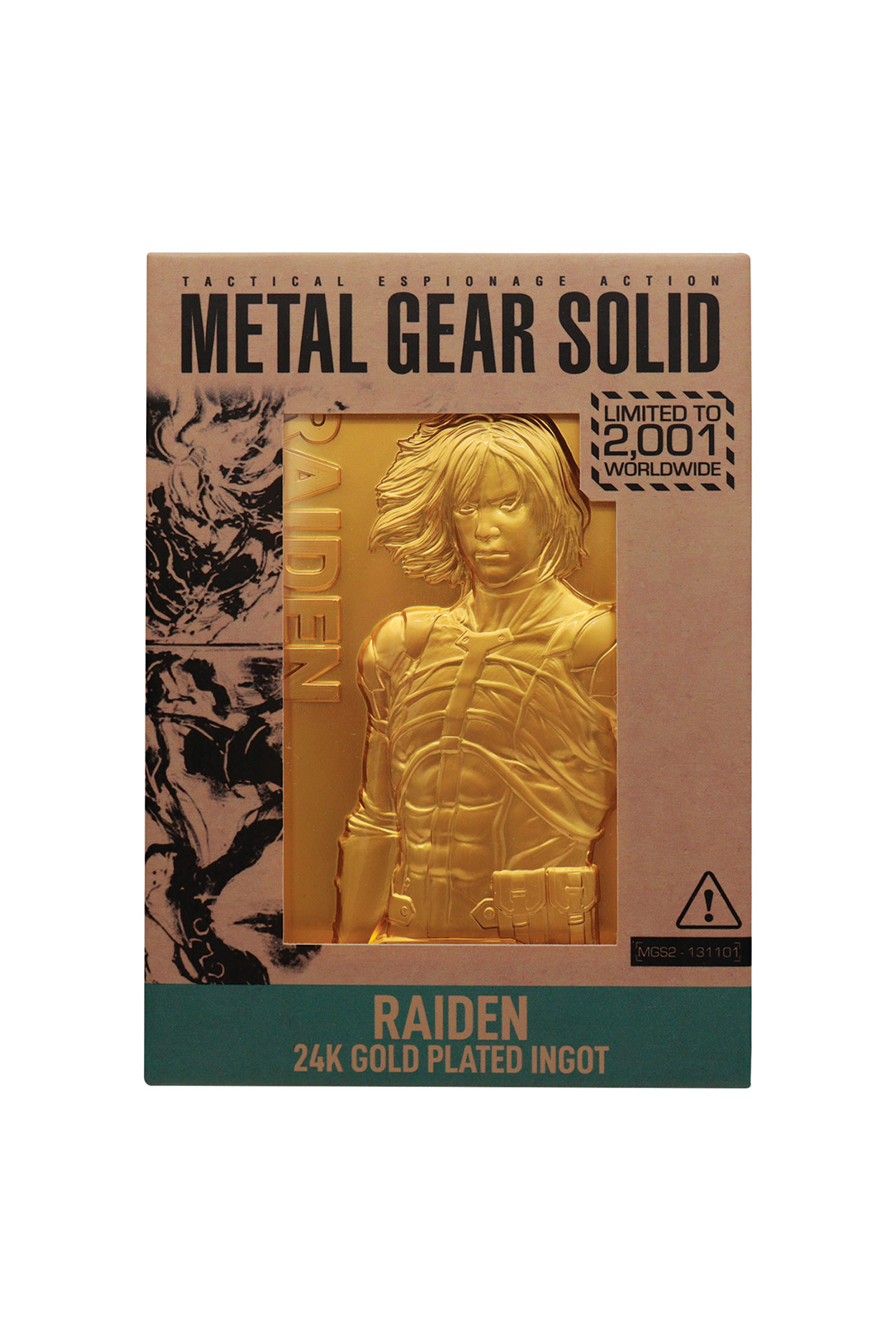 Metal Gear Solid 2 - 24k Gold Plated Raiden Ingot by Fanattik
