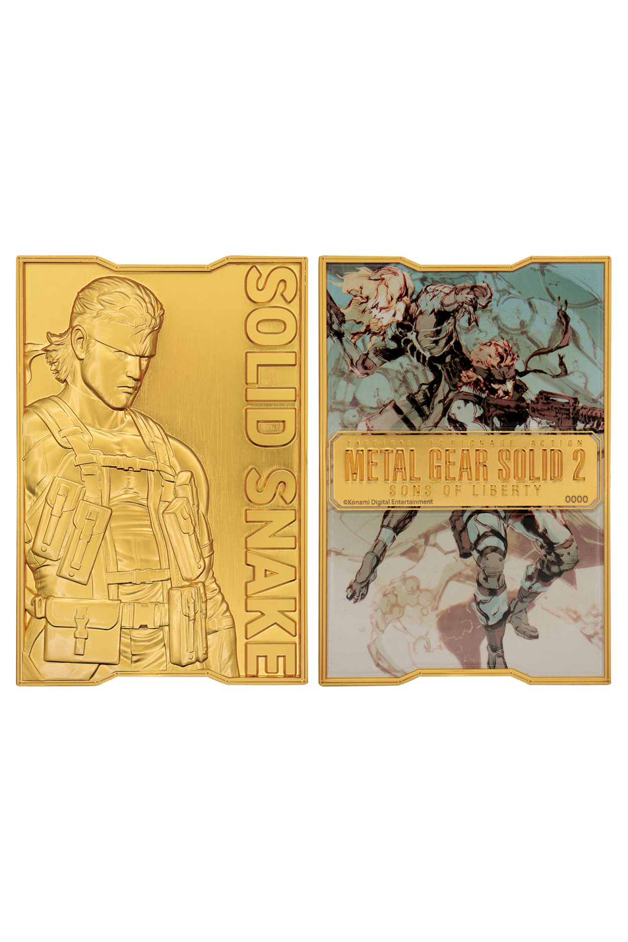 Metal Gear Solid 2 - 24k Gold Plated Snake Ingot by Fanattik